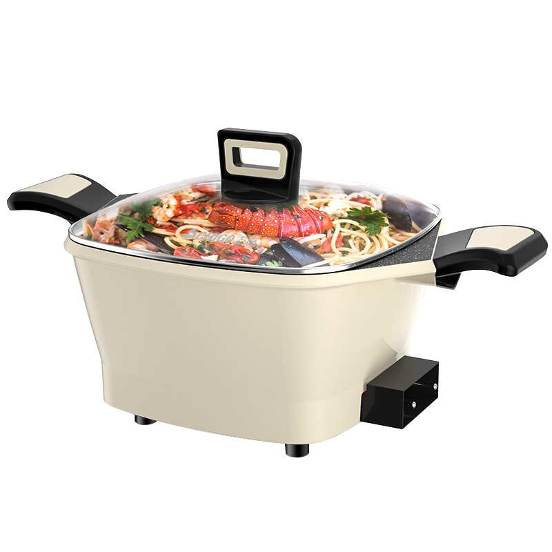 志高(CHIGO)电火锅家用多功能电炒锅电煮锅不粘多用途锅电热锅 2.5L容量