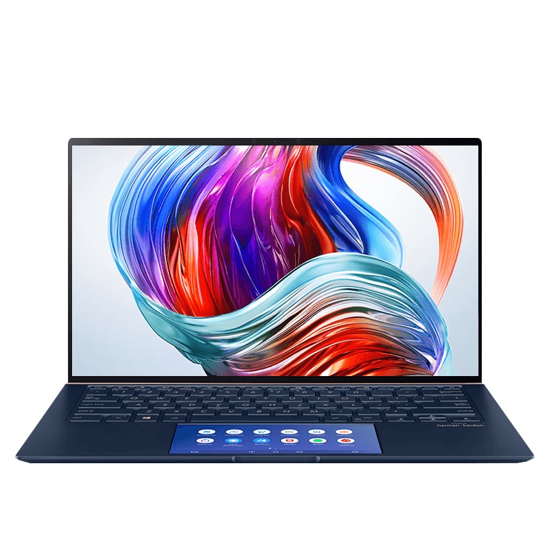 华硕(ASUS) 灵耀Deluxe14s U4600 英特尔酷睿i7 14.0英寸高性能双屏轻薄本笔记本电脑(十代i7-10510U 8G 512GSSD MX250)蓝