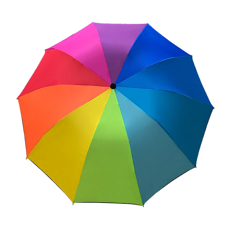 SCP 彩虹三折伞 SCP-010 防风骨架10骨加固晴雨两用伞(单位:把)
