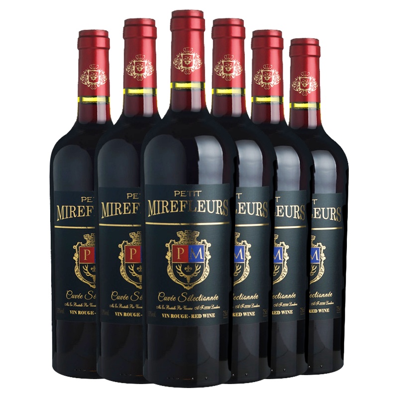 张裕法国原瓶进口红酒 小蜜合花精酿干红葡萄酒整箱装 750ml*6 CHANGYU 张裕先锋