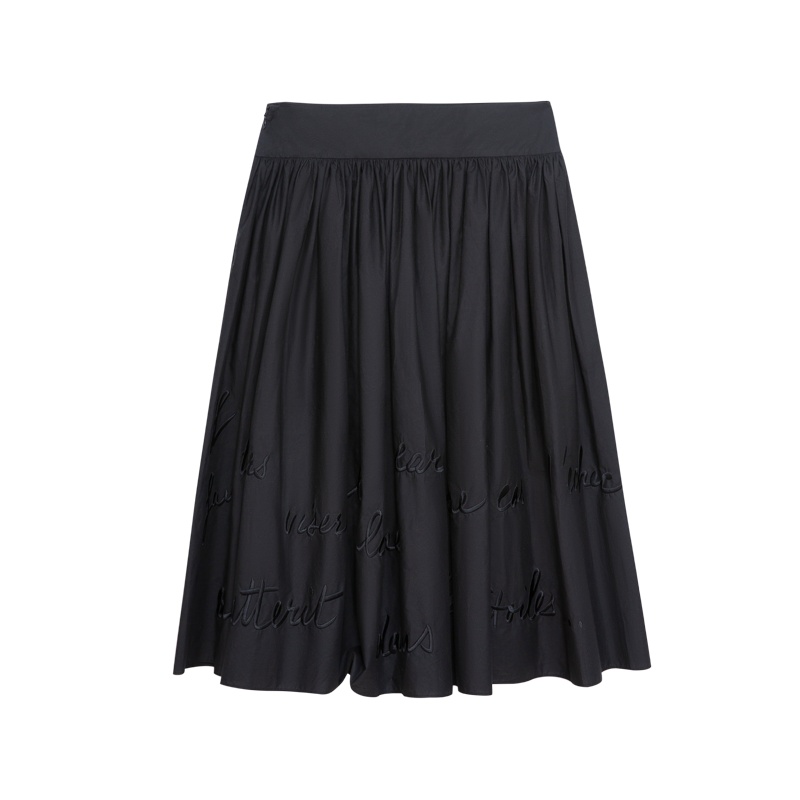 鄂尔多斯 | ERDOS春夏纯棉刺绣字母图案直筒裙女式半裙