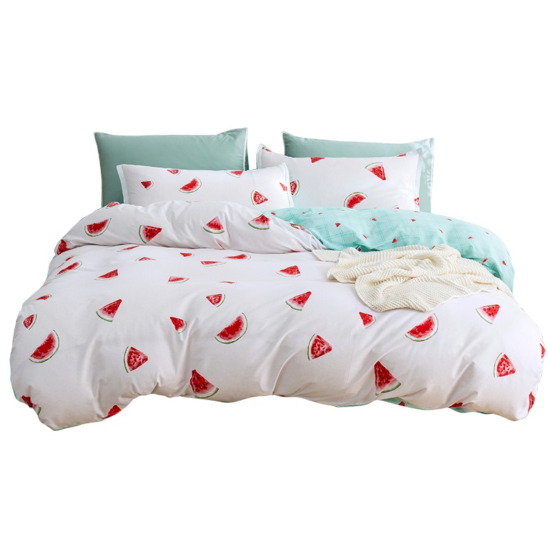 雅兰家纺全棉四件套纯棉小清新公主风床单被套床笠4件套床上用品