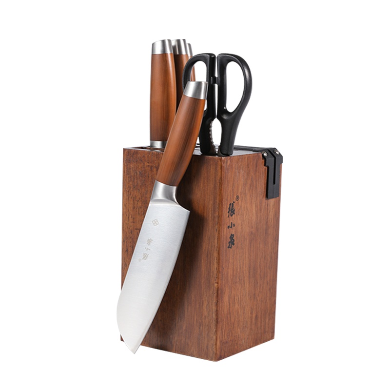 张小泉豹系列6件套D31350100不锈钢多用可磨刀具套装