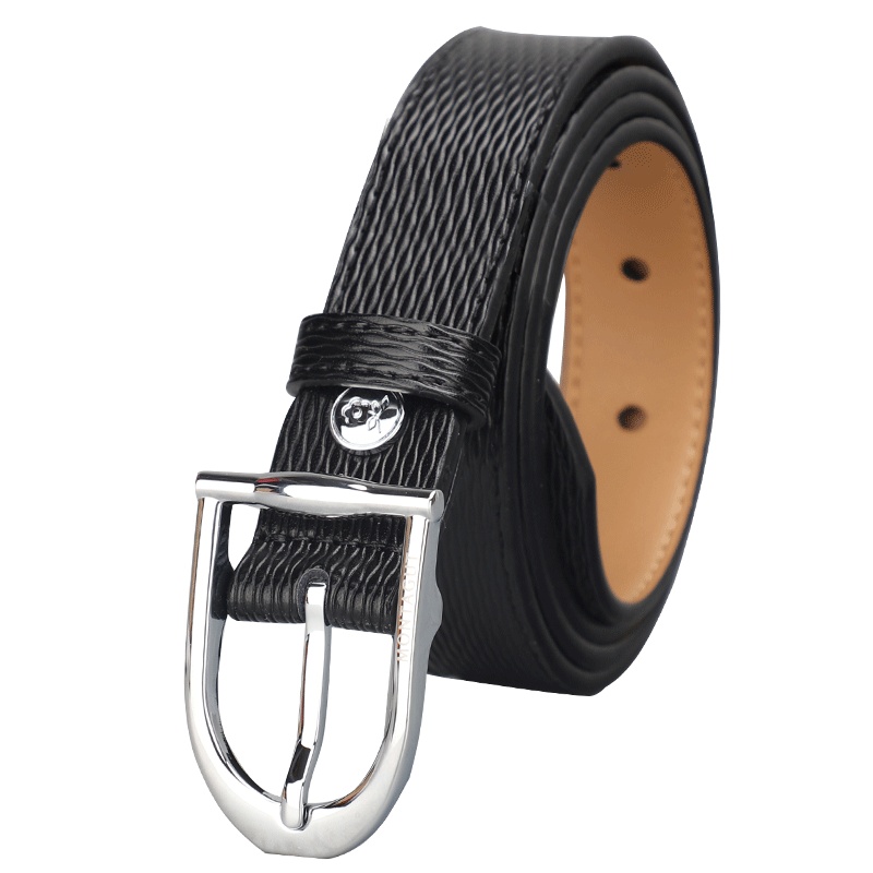 梦特娇女士腰带 真皮针扣 牛皮皮带女 时尚百搭 细休闲真皮牛仔裤带