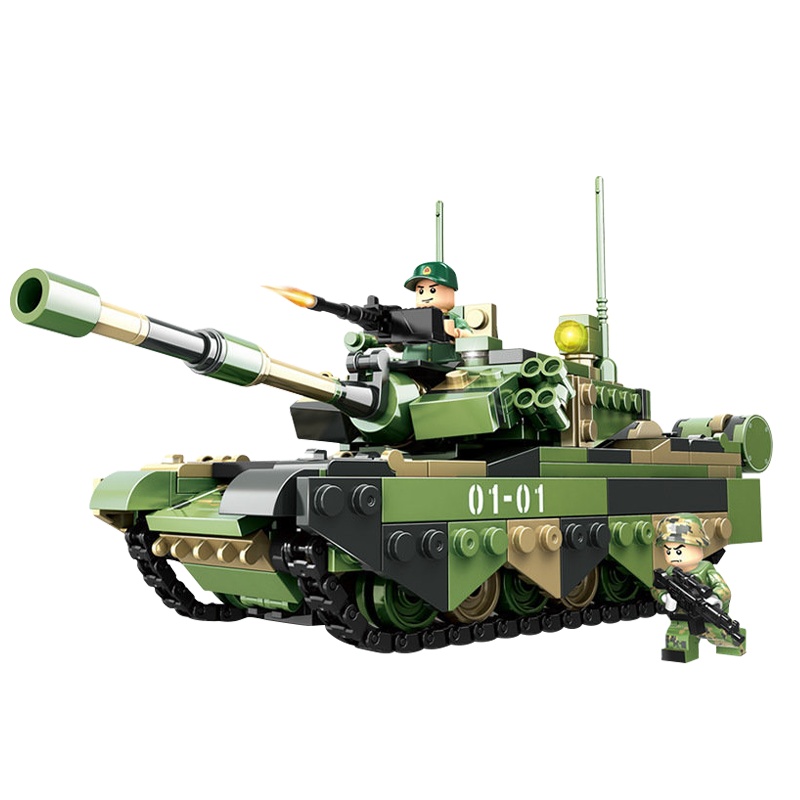 积木2020新品玩具儿童益智力陆战坦克拼装模型军事力量之(99A式主战坦克 8款全套装C0147 )