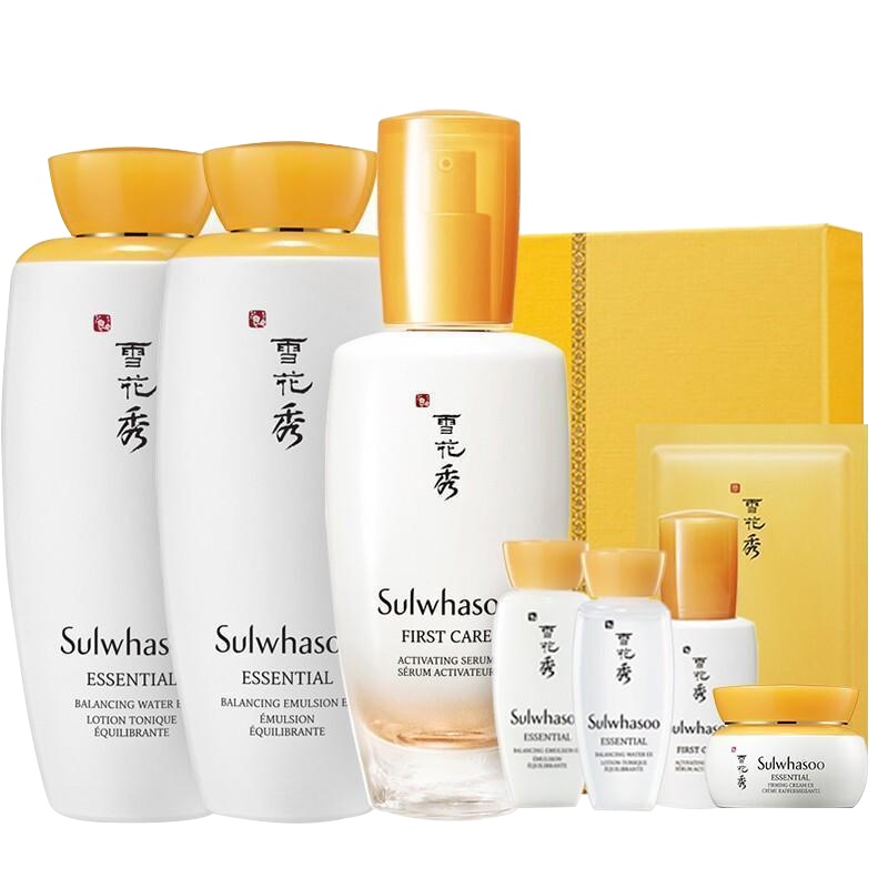 Sulwhasoo 雪花秀 滋阴平衡水乳润燥精华 3正装+5件小样护肤套装礼盒 8件套[扫除面部危机]
