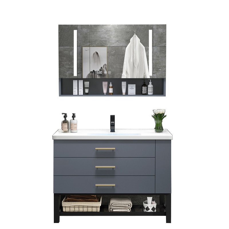 爱家生活 北欧轻奢浴室柜组合现代简约洗手盆柜洗脸盆柜卫生间洗漱台卫浴柜