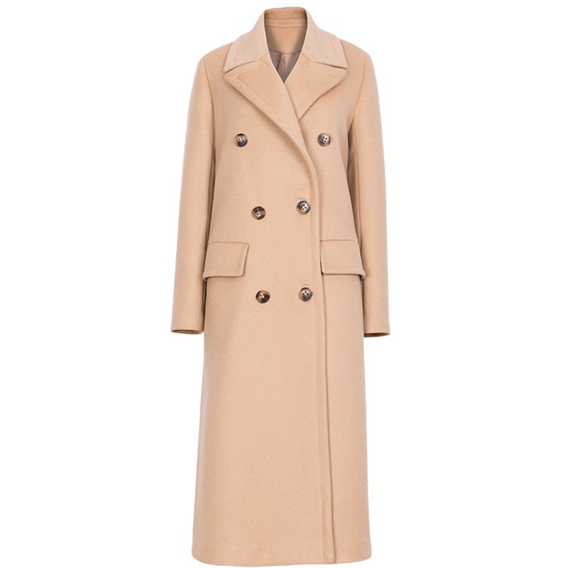 ERDOS 简约时尚西装领双排扣女羊绒大衣