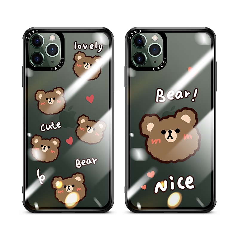 卡绮小熊苹果12手机壳iPhone11透明promax潮x可爱xr高档8plus