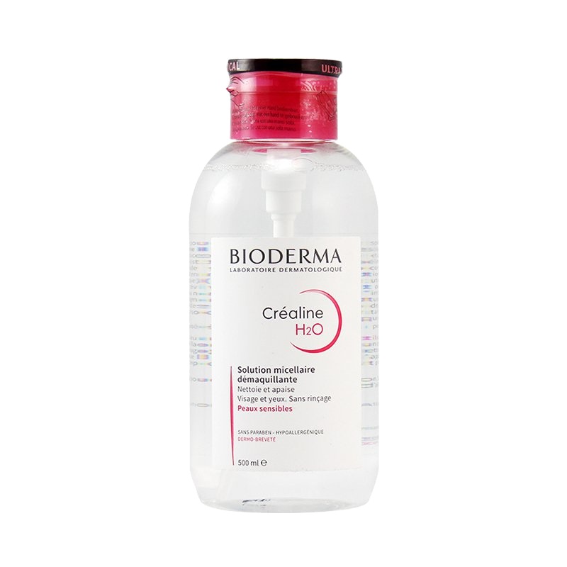 BIODERMA贝德玛 舒妍多效洁肤液卸妆液 按压式 粉水 500毫升中干皮肤 深沉清洁