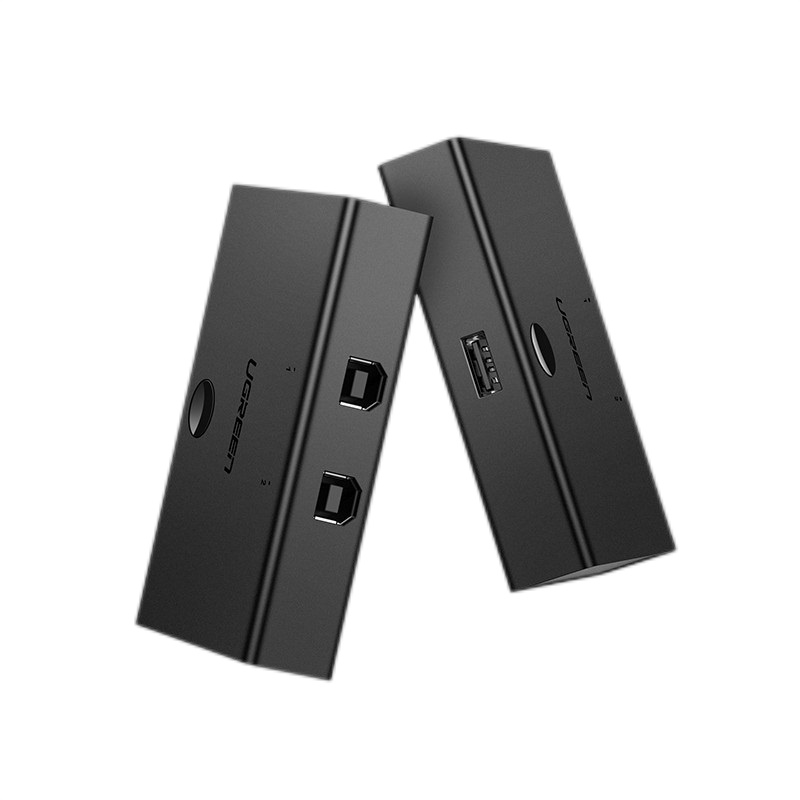 绿联(UGREEN)USB打印机共享器 2口USB切换器 二进一出 多台电脑共用打印机 免驱 30345(单位:根)