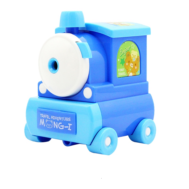 得力卡通削笔机托马斯小火车卷笔刀儿童用学生手摇安全多功能铅笔刀转笔刀三角铅笔转笔机可爱自动0614LAN