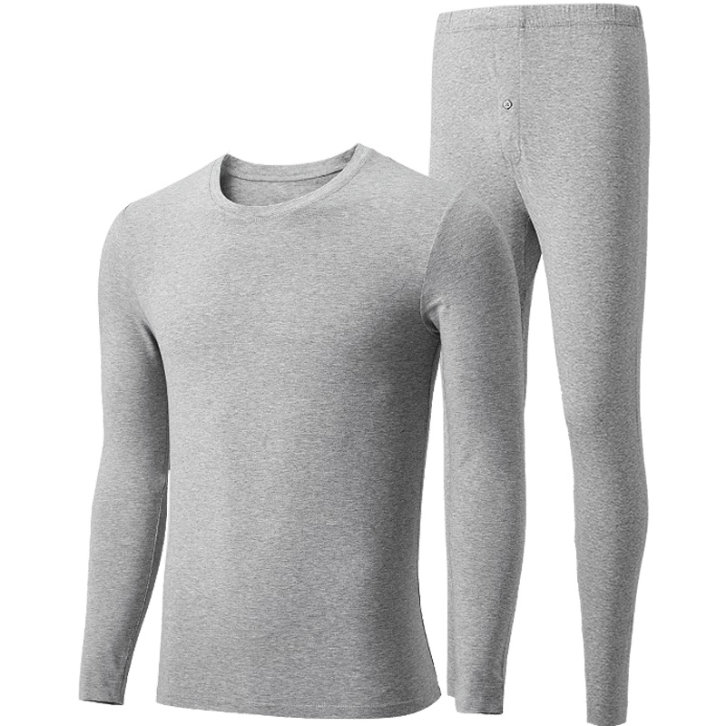 HLA海澜之家圆领透气保暖内衣套装秋冬男士秋衣秋裤HUTAJ3R016A