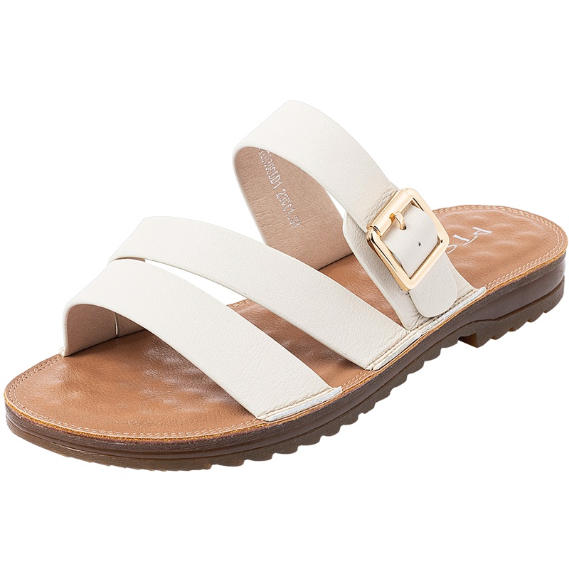 百田森夏季新款网红拖鞋女超火简约牛筋底防滑耐磨妈妈凉拖