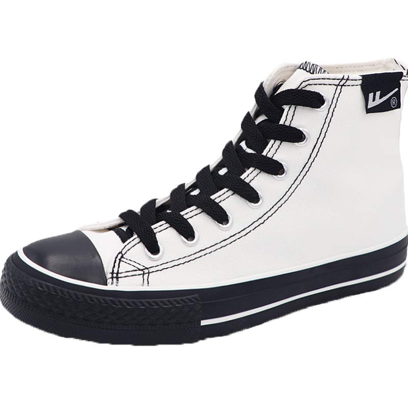 回力高帮帆布鞋男春秋季休闲板鞋女情侣款学生潮百搭小白鞋 WXY-A627T