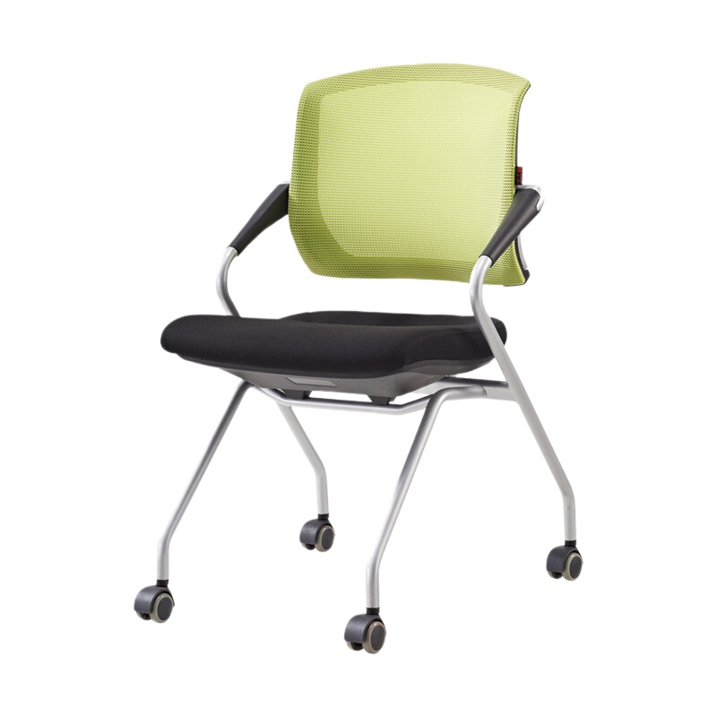 卓澳(ZHUOAO)培训折叠椅办公电脑会议时尚学习椅家用洽谈教学记者带轮椅