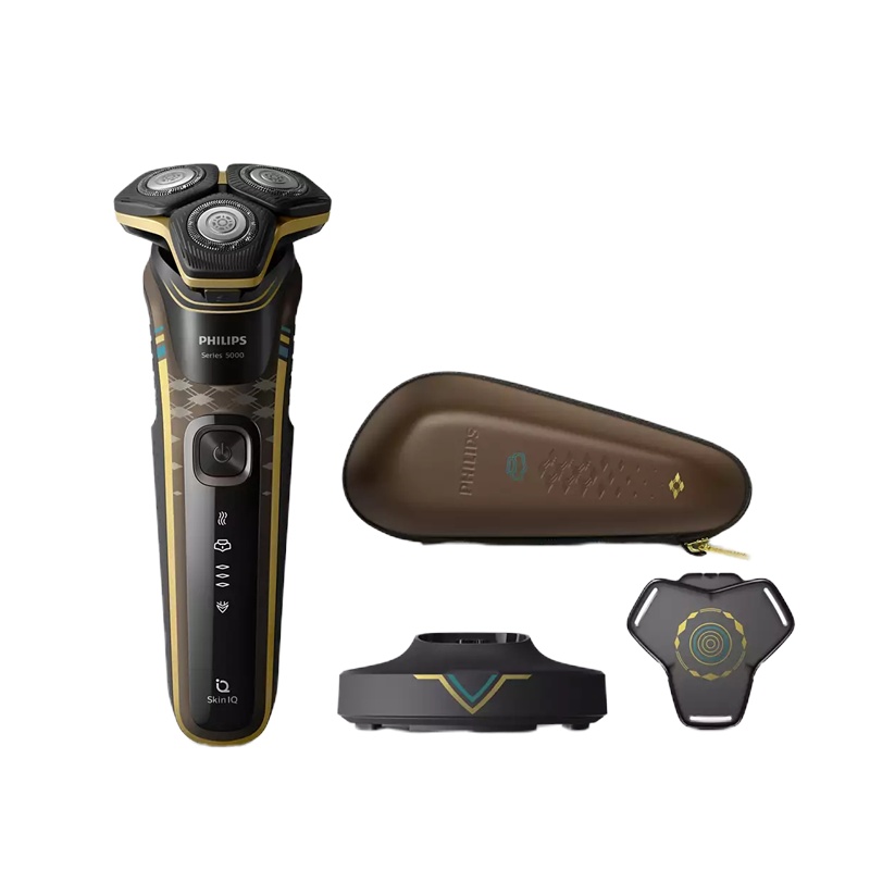 飞利浦国博传世电须刀[剑行天下]全身水洗 三刀头 男士刮胡刀胡须刀 S5666/98送礼佳选S5666/98