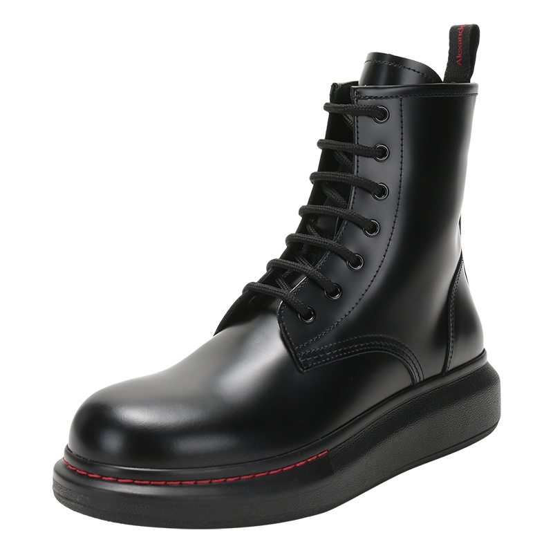 亚历山大·麦昆 ALEXANDER MCQUEEN 男士 皮革系带靴子短靴586191 WHX51