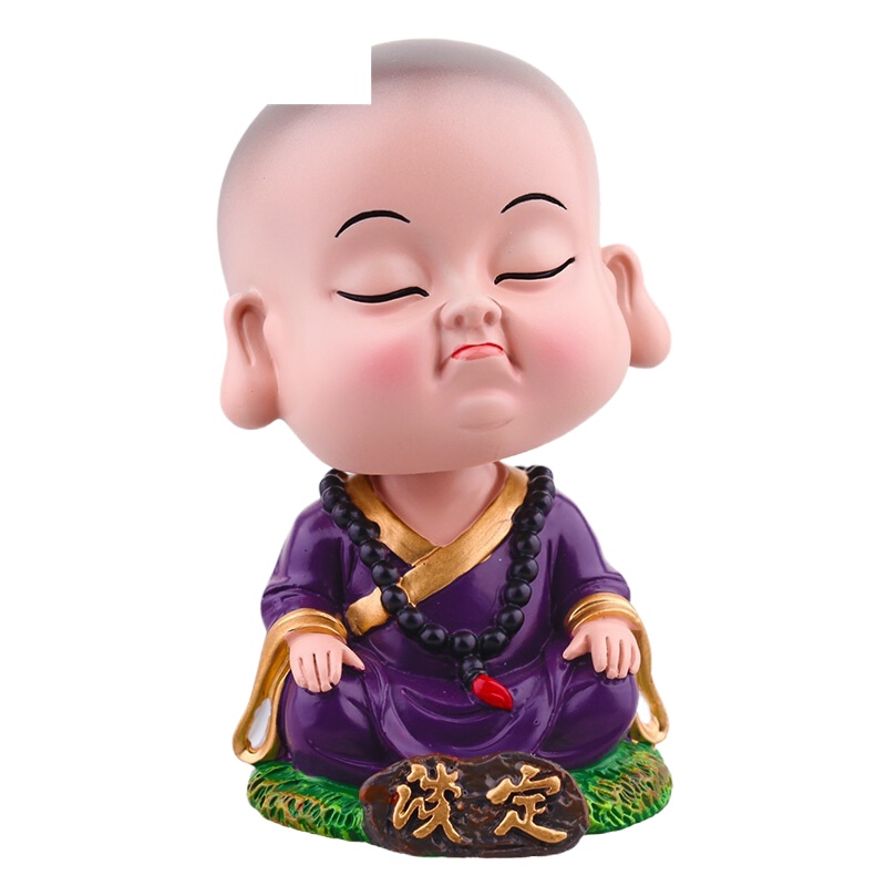 小和尚摆件摇头公仔创意摇摆佛小和尚禅意摆件公仔摆件桌面小和尚公司小礼品 精选特买