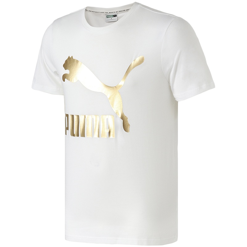 puma彪马男装跑步训练运动服金标大LOGO圆领休闲短袖T恤579405