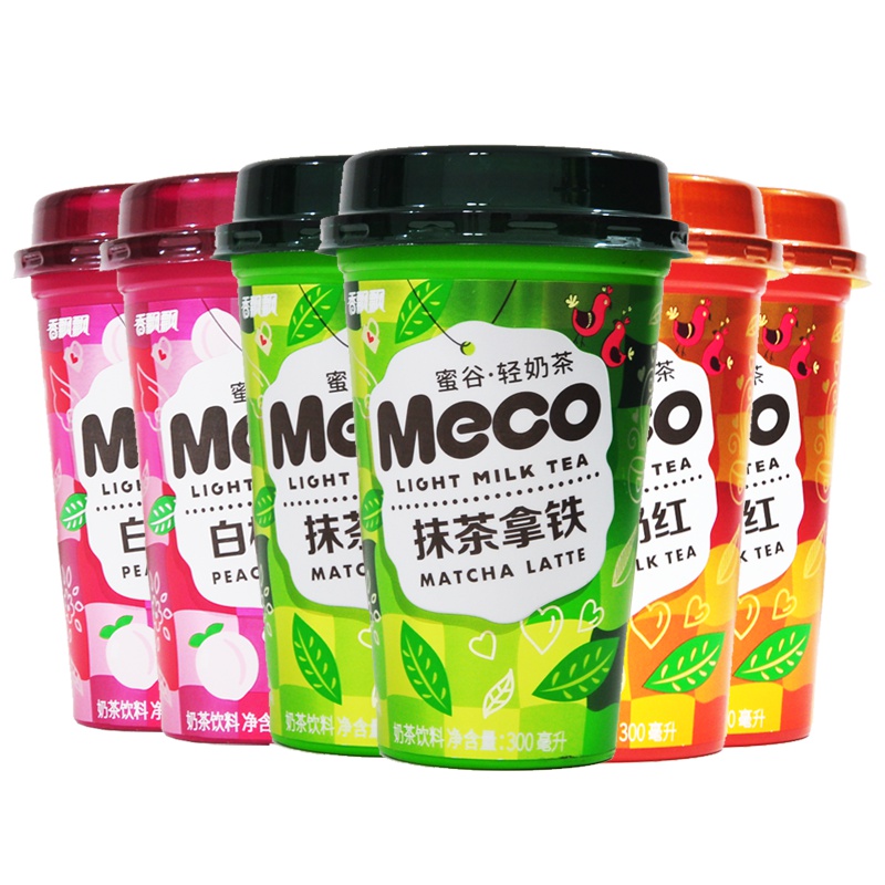 香飘飘meco轻奶茶组合300ml*6杯白桃乌龙太妃奶茶早餐下午茶即饮奶茶免冲泡