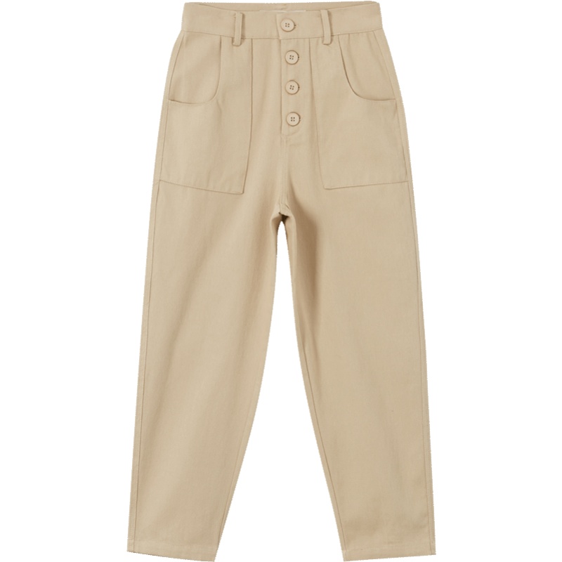 [1件3折价:49.5]美特斯邦威休闲裤女春装款女潮宽松直筒针织搭配洋气女士长裤