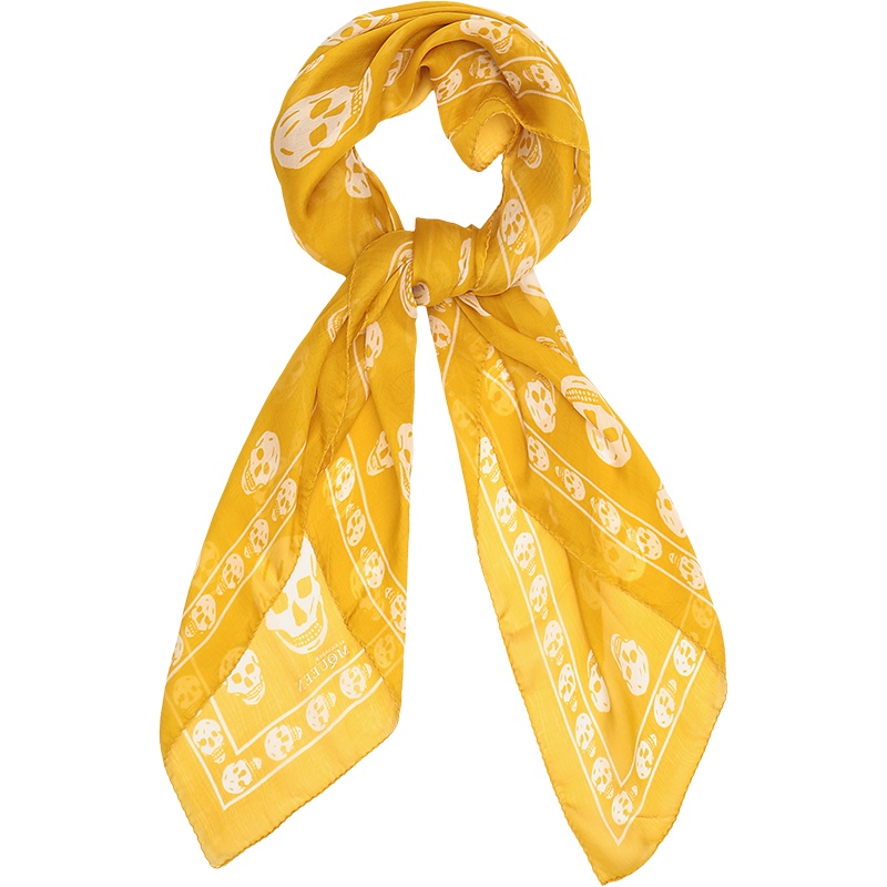 Alexander Mcqueen 亚历山大·麦昆 男女通用款桑蚕丝围巾丝巾 110640 4Q010