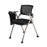 HiBoss家具办公会议椅 带写字板培训椅 新闻椅 可移动折叠培训桌椅