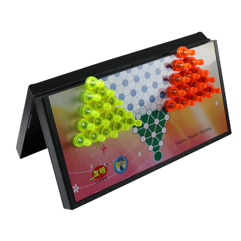 花色优品中国跳棋磁性折叠棋盘套装小学生大号儿童成人亲子益智游戏棋 大号磁石跳棋(友明)