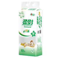 心相印卷纸4层170g柔影卷纸无芯卷筒纸妇婴用纸家用实惠装卷纸10卷