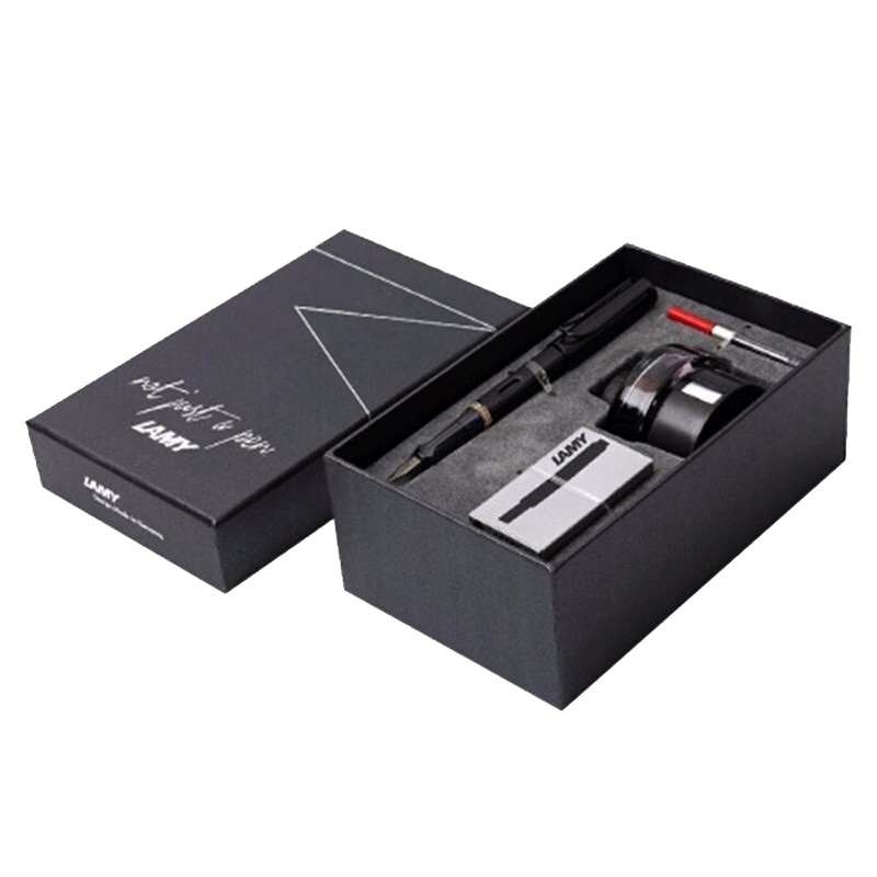 凌美(LAMY)恒星AL-star系列钢笔商务礼品墨水礼盒套装炭黑F尖