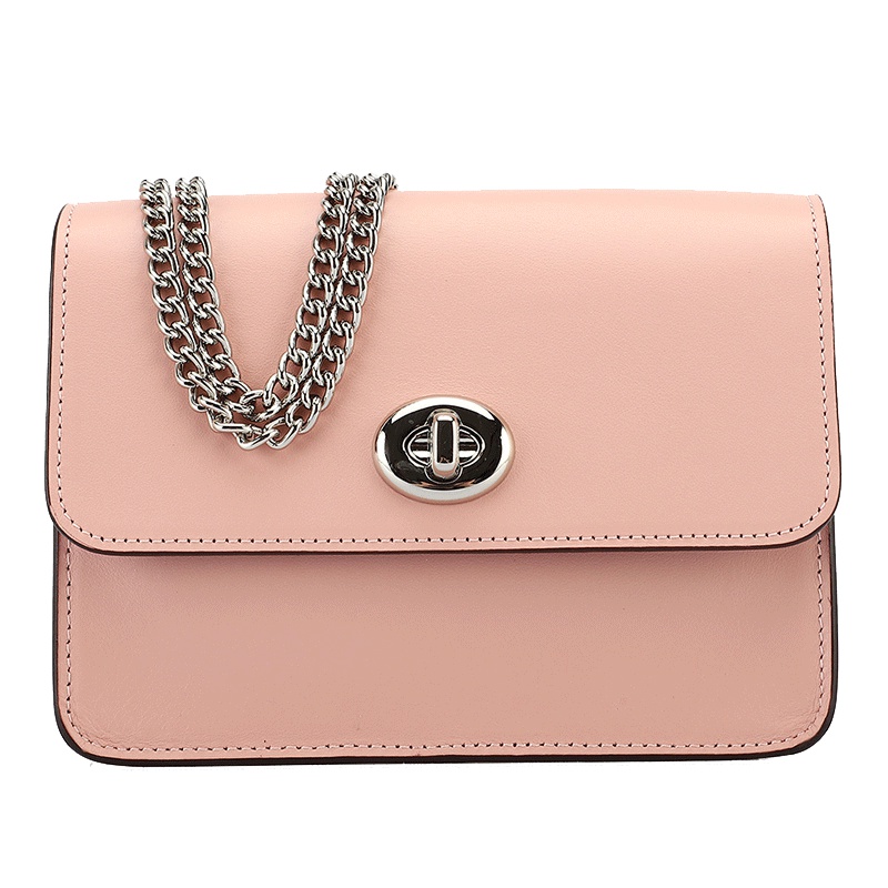 COACH 蔻驰 皮质女士单肩斜挎链条包小方包