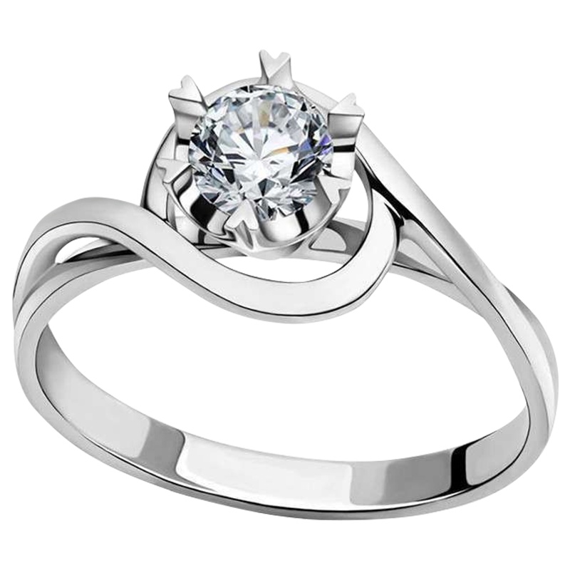 梦克拉 Mkela Pt950铂金钻石女戒 求婚订婚戒指 醉爱 54分 K-L K-M级 50-59分