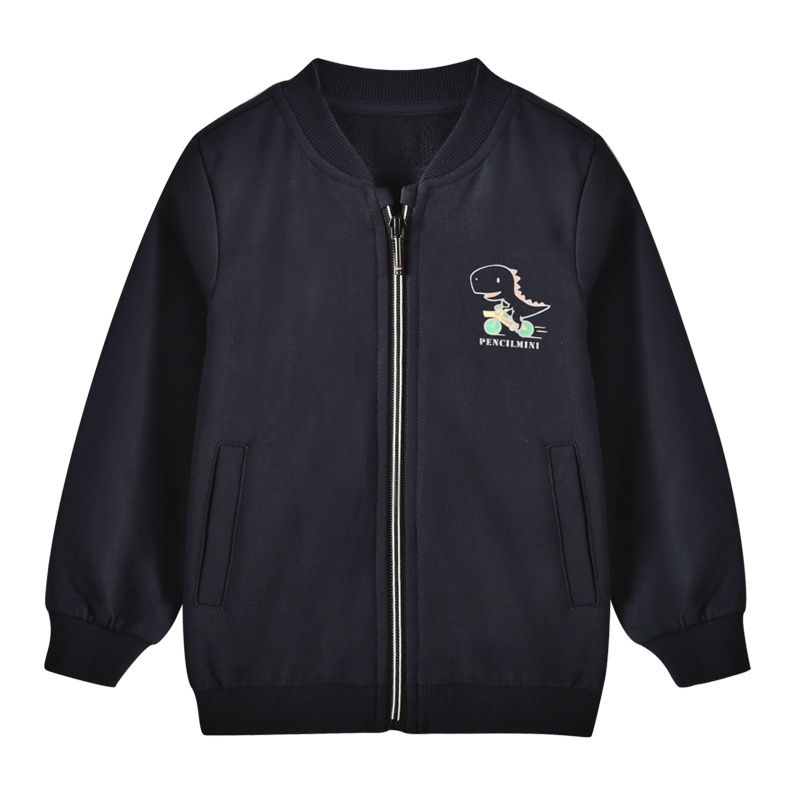 [8折价:28.8元]铅笔俱乐部童装小童针织外套纯棉男童棒球服卡通简约春秋装新款