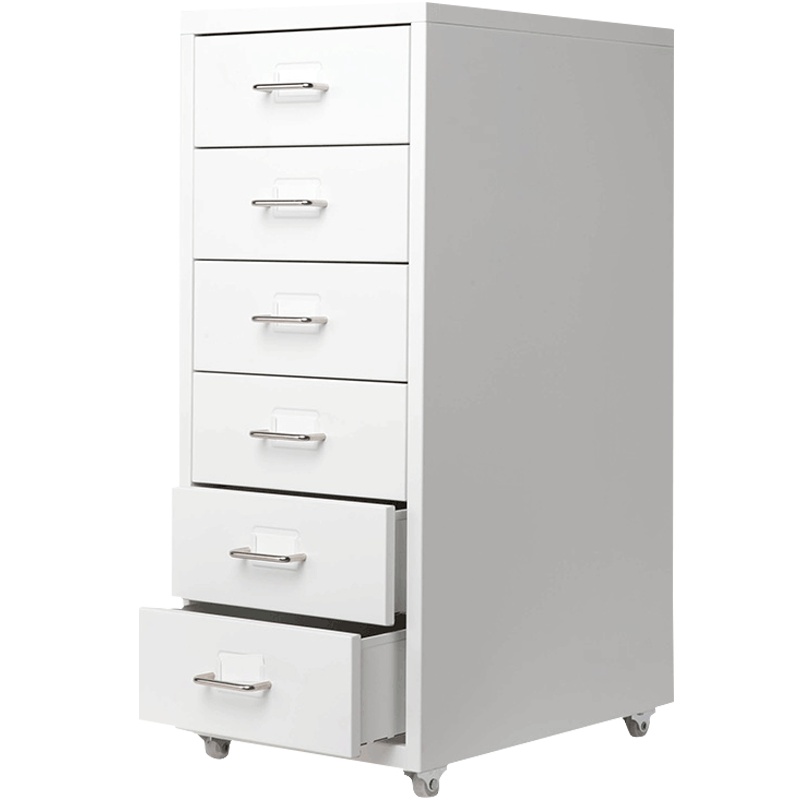 苏彩办公室文件柜桌下储物活动矮柜办公桌下柜铁皮多层抽屉柜海尔默文件资料柜床头