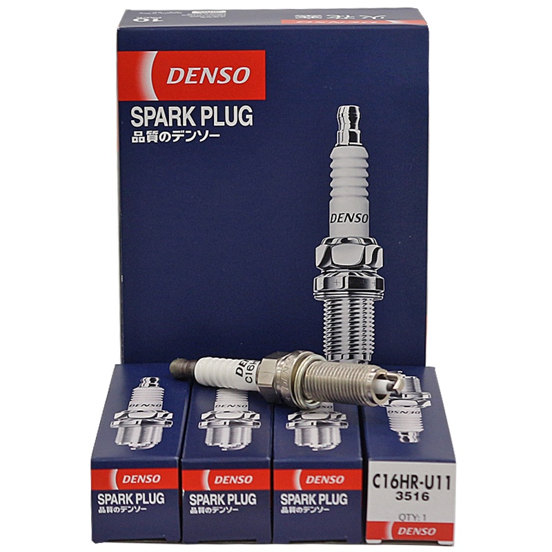 电装(DENSO)镍合金.原配火花塞C16HR-U11适配丰田/致炫/致享/威驰(4支装)