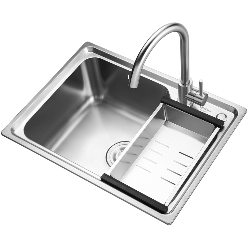 华帝(VATTI) 304不锈钢水槽单槽 拉丝不锈钢洗菜盆 厨房水槽 厨房洗碗盆