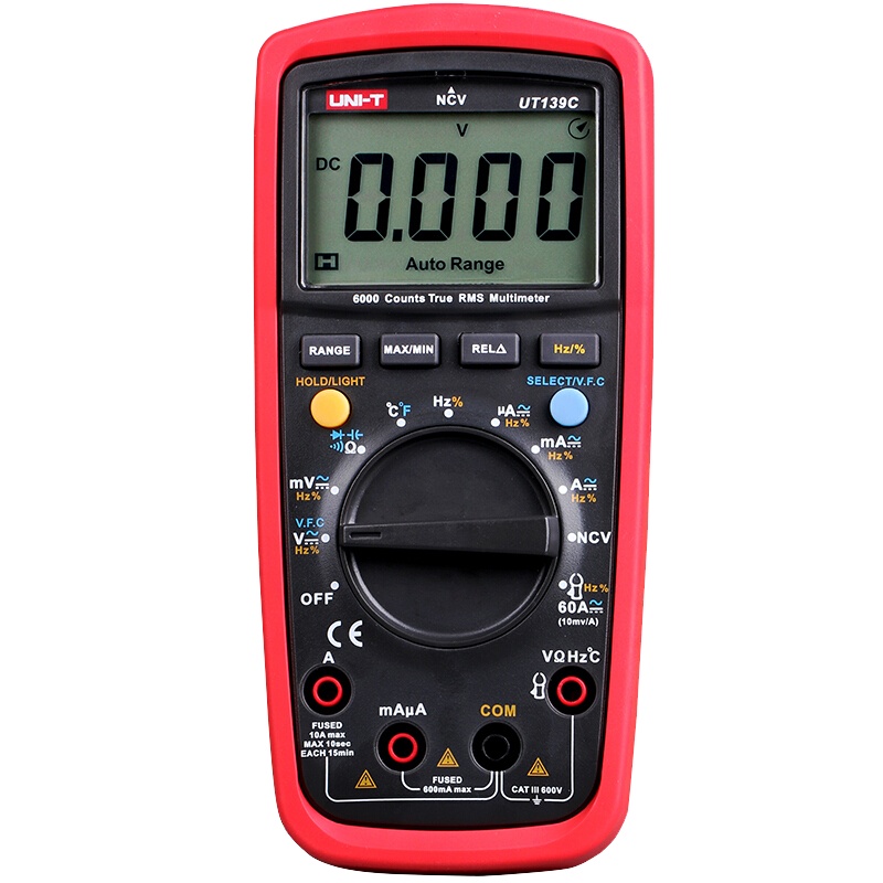 优利德(UNI-T) UT139C 数字万用表 大屏数显防烧万能表