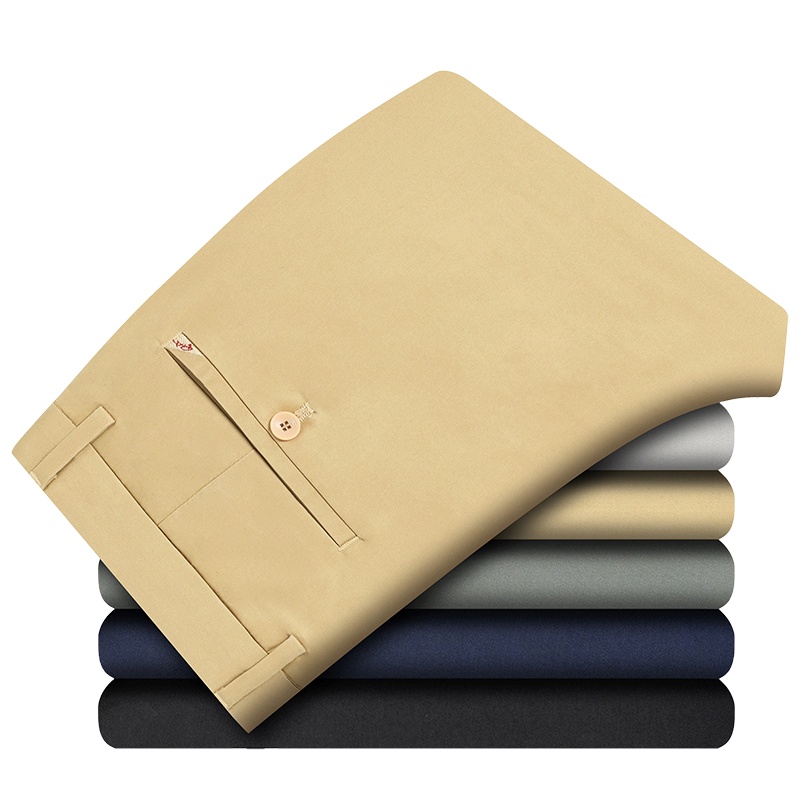 花花公子(PLAYBOY ICON)春秋男商务休闲裤长裤青年简约纯色直筒休闲裤