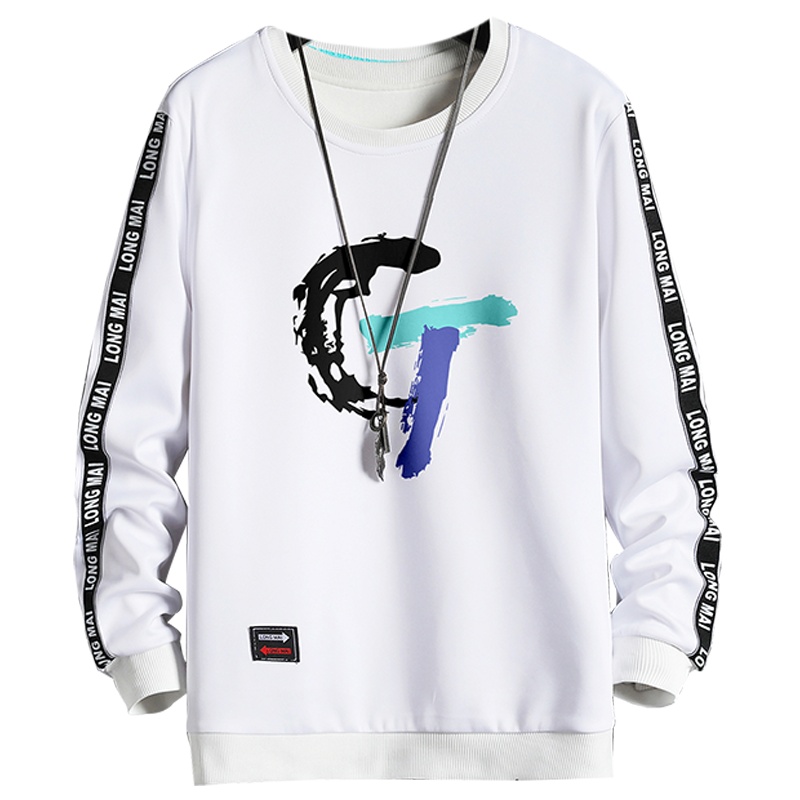 狮臣SHICHEN 2023年秋季新款男士卫衣男青少年韩版潮流时尚百搭圆领套头男装男卫衣男时尚运动卫衣男装