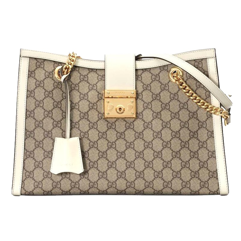 [海外直邮]GUCCI古驰女包Padlock系列GG小号肩背包白色单肩包手提包479197 KHNKG 9761