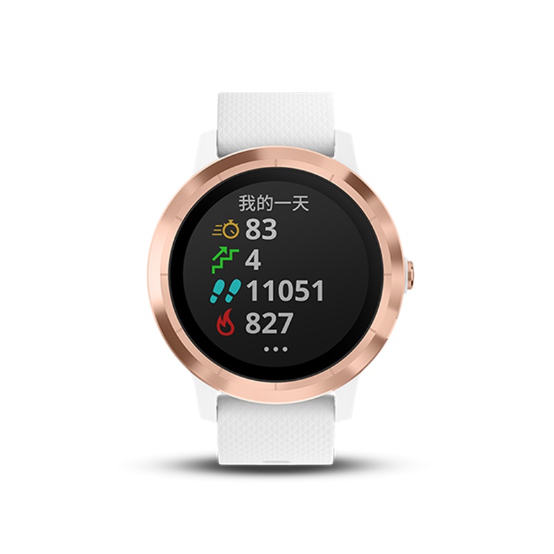 Garmin 佳明vivoactive3 GPS定位智能运动功能手表跑步骑行游泳来电提醒睡眠监测50米防水(玫瑰金)