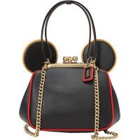 COACH MICKY 锁吻包 扣米奇光面皮4720