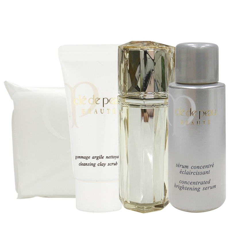 肌肤之钥(cpb)光采焕颜磨砂膏 6ml+晶致肌活精华露 6ml+密集焕亮精华液 6ml+化妆棉