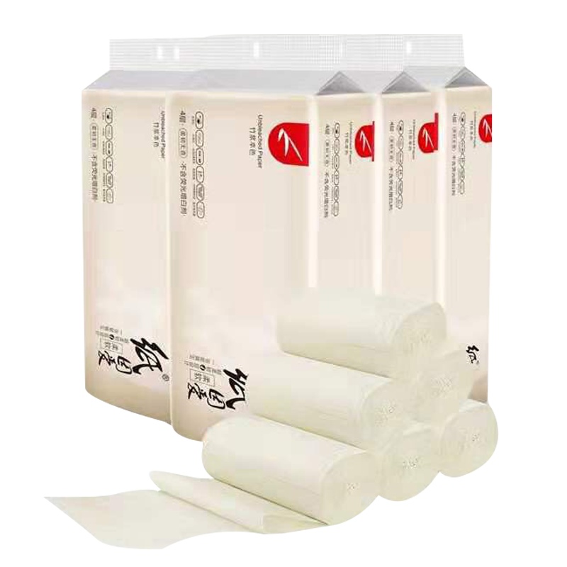 纸因爱27卷装 有芯卷纸天然竹纤维有机原料无漂白 无尘食品级 柔韧亲肤母婴适用家庭装安全健康品质有效 抑菌触感更显顺