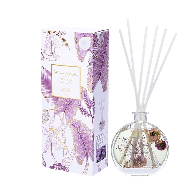 名创优品(miniso) 雾笼花影无火香薰 居家室内房间卧室藤条香氛精油 卫生间厕所空气清新剂90ML