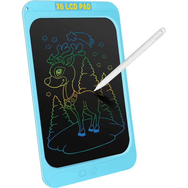勾勾手(gougoushou)儿童益智玩具液晶智能手写板画板彩色画画写字板早教 12.5英寸彩色板[水母蓝]