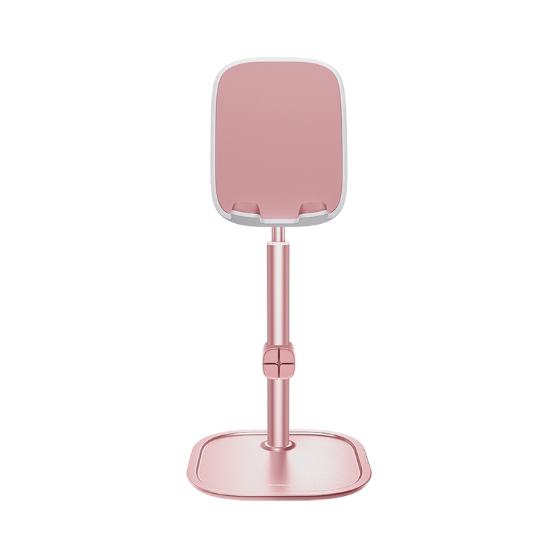 倍思文艺青年桌面支架懒人手机ipad平板电脑通用看电视视频直播女自拍多功能支撑简约便携升级伸缩款玫瑰金SUWY-A0R