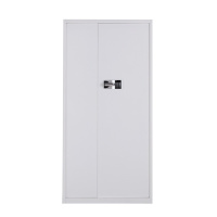 欧宝美电子密码柜钢制办公文件柜档案柜双保险电子密码锁防盗铁皮柜纯白通门智能密码锁