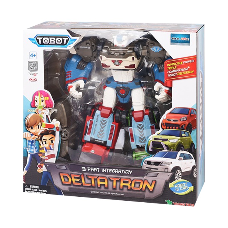 托宝兄弟(TOBOT)男孩女孩玩具金刚手动合体变形车机器人汽车X战士德塔特坦迷你版-301058